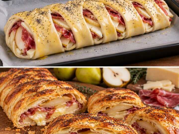 Strudel Salato con Pere, Speck e Formaggio Asiago