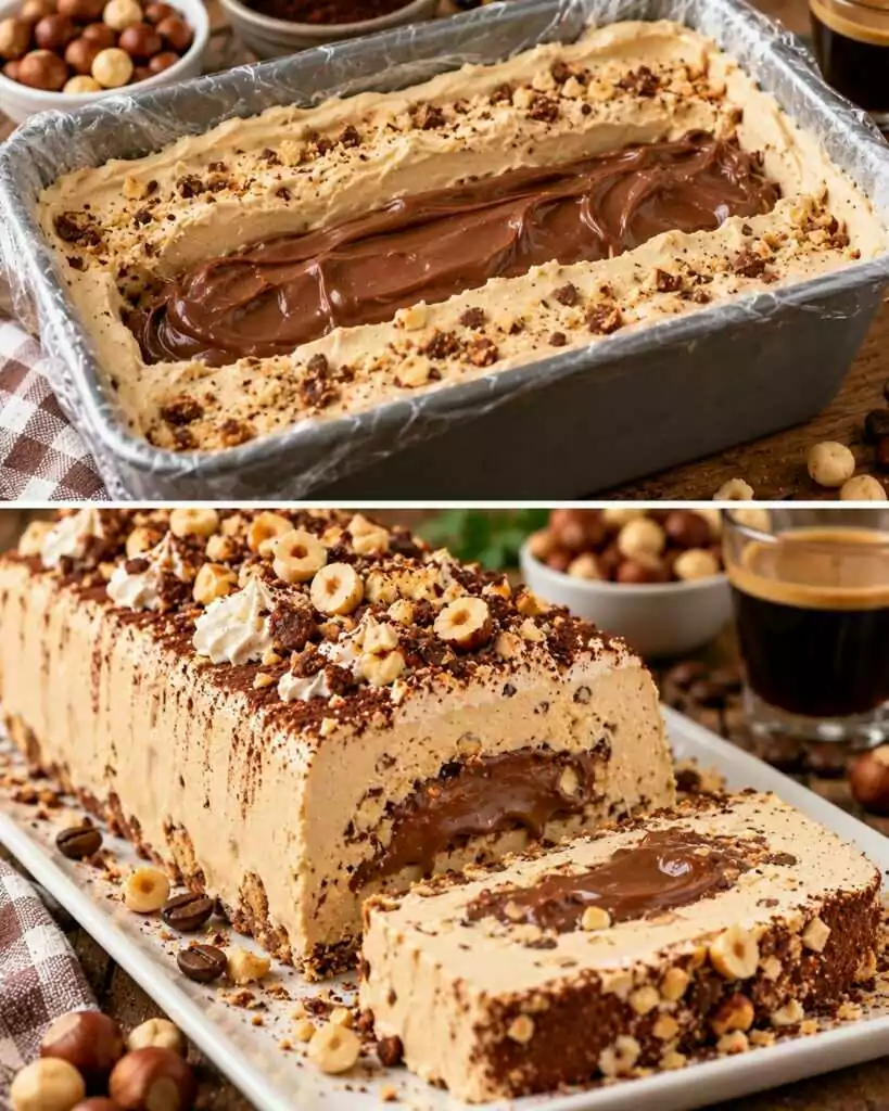 Semifreddo al Caffè con Cuore di Crema alla Nocciola