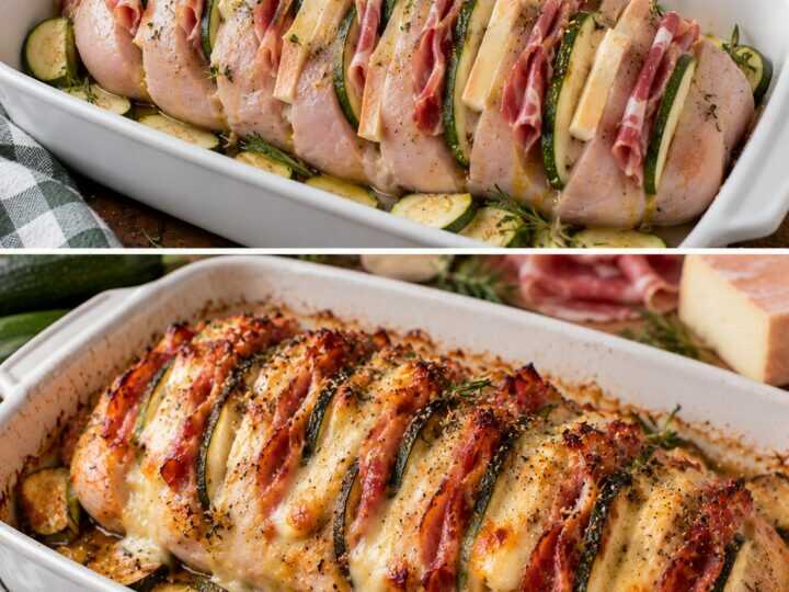 🦃 Tacchino a Fisarmonica con Zucchine, Speck e Taleggio