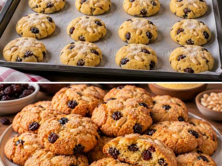 Biscotti Rustici alla Farina di Mais con Uvetta e Pinoli