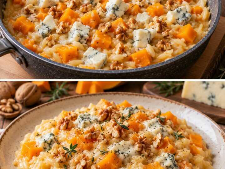 Orzotto Cremoso con Zucca, Gorgonzola e Noci