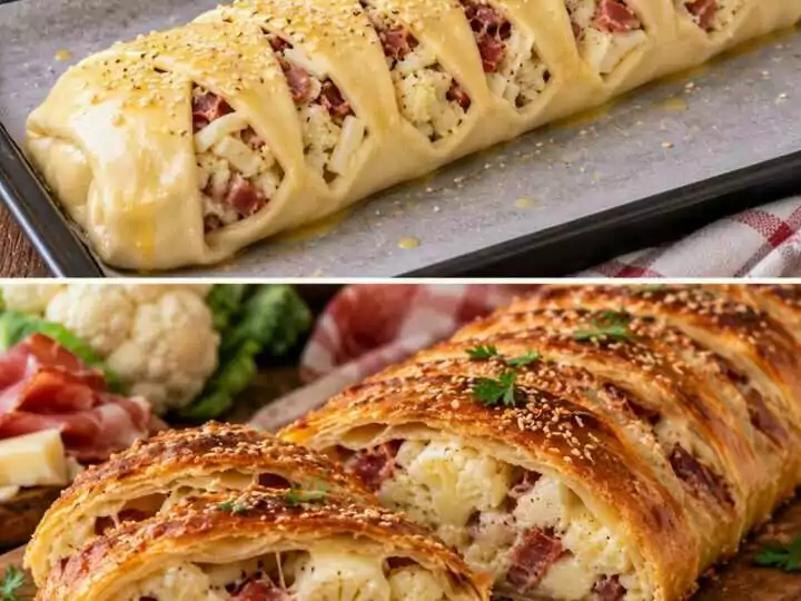 Strudel Salato con Cavolfiore, Speck e Provola Affumicata
