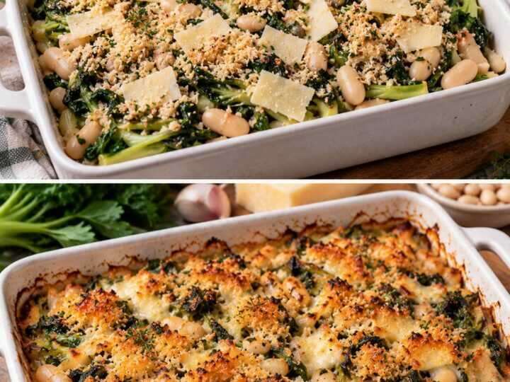 Cicoria Gratinata con Cannellini, Pecorino e Mollica Aromatica