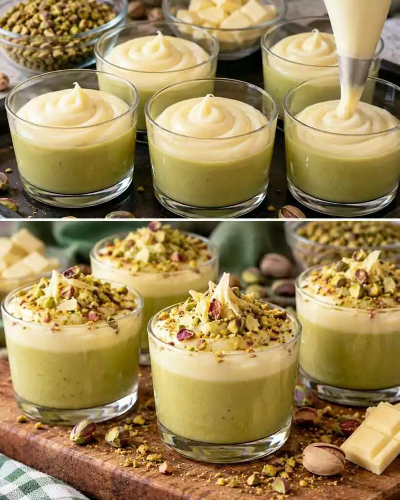 Budino al Pistacchio con Ganache al Cioccolato Bianco: Cremoso, Goloso e Irresistibile 💚
