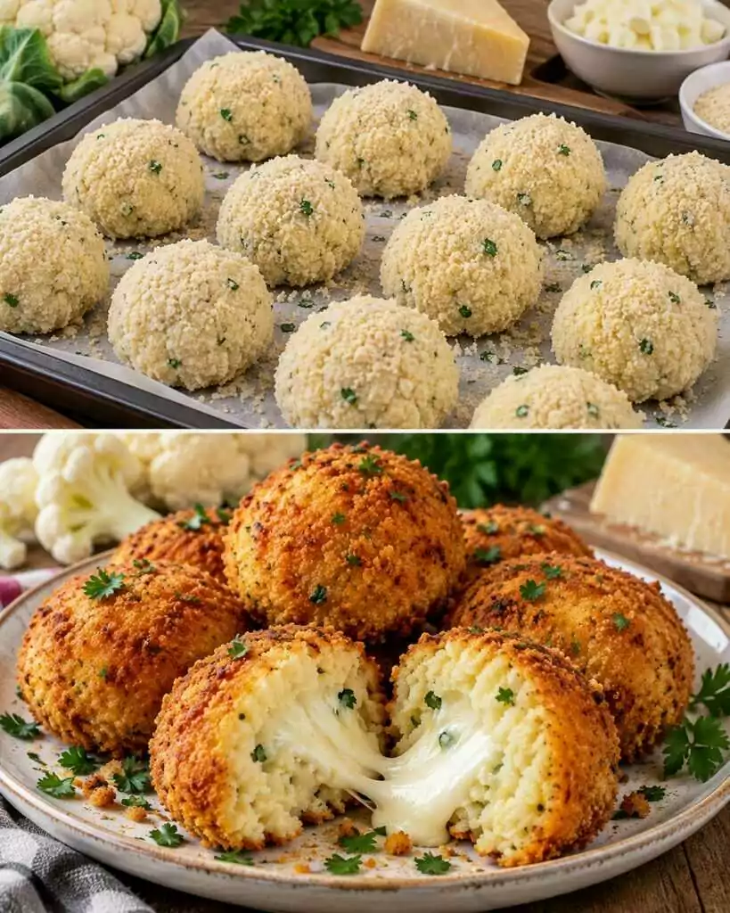 Crocchette di Cavolfiore con Pecorino e Cuore di Mozzarella