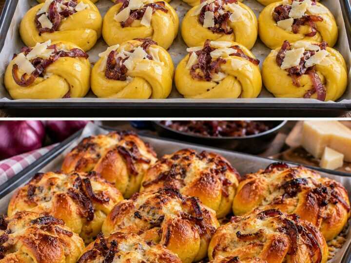 🥖 Nodini di Pane alla Curcuma con Pecorino e Cipolle Caramellate 🧀🧅