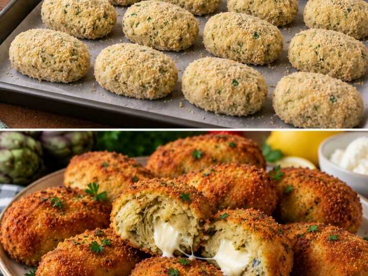 Crocchette di Carciofi e Patate con Cuore di Robiola al Limone