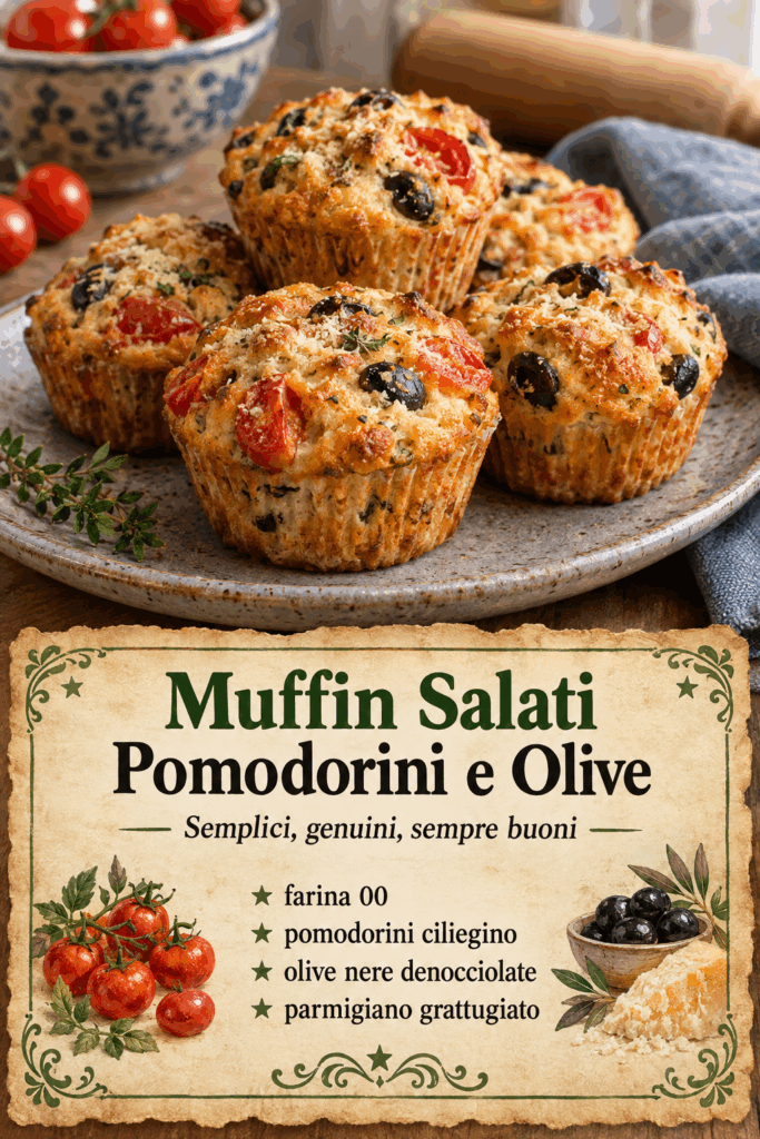 Muffin Salati Pomodorini e Olive