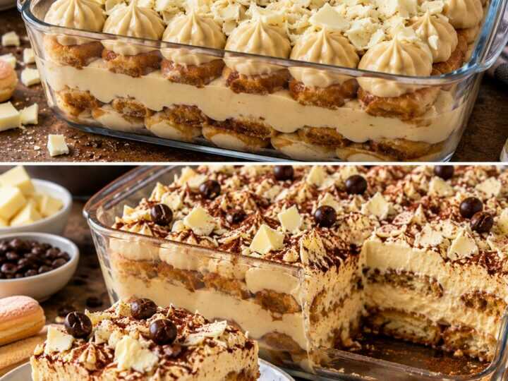 Zuppa Inglese al Cioccolato Bianco con Crema al Caffè ☕🍫