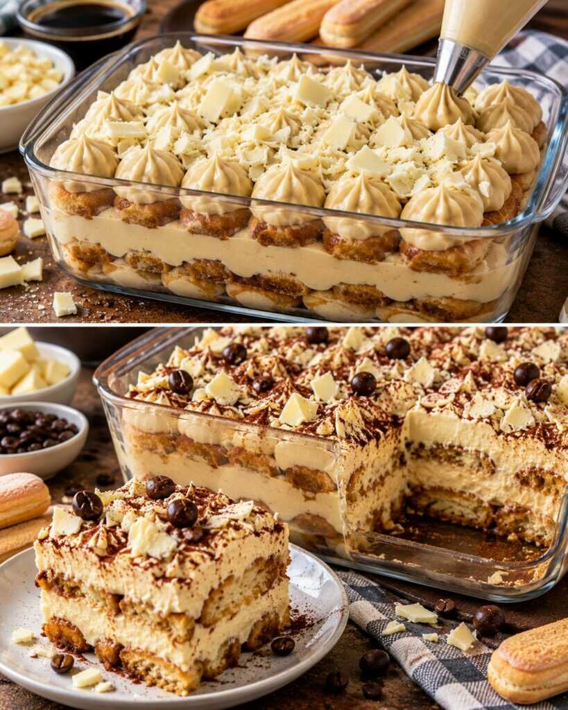 Zuppa Inglese al Cioccolato Bianco con Crema al Caffè ☕🍫