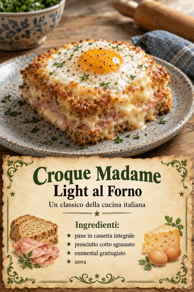 Croque Madame Light al Forno