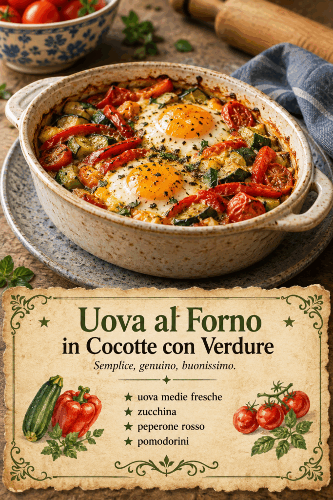 Uova al Forno in Cocotte con Verdure